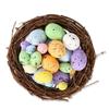 200Pcs Colorful Foam Easter Eggs Basket Stuff DIY Painting Craft Mini Artificial Eggs Decorative Simulated Easter Egg Ornaments