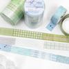 JIAMEI 5rolls Fabric Fragments Series Ins Simple Basic Decoration Washi Tape Set DIY Handmade Collage Aesthetic Scrapbook Tape