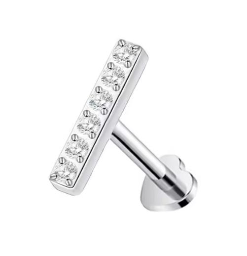 136 Titan Piercing Labret Flatback Gaby Gewindeloser Knorpelohrring Lippenring Schmuck 16G ASTM F136