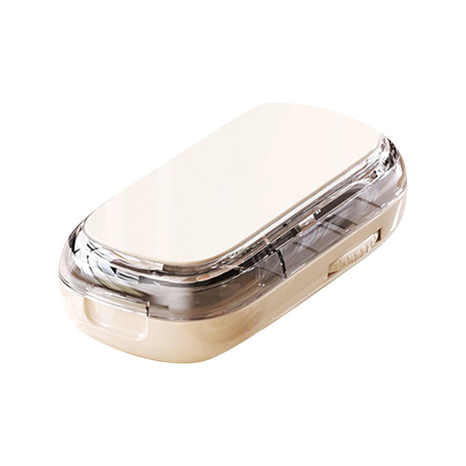 

Разделитель для резки нескольких таблеток, подходит для маленьких и больших таблеток, с двойным центрирующим направляющим из нержавеющей стали One Size бежевый