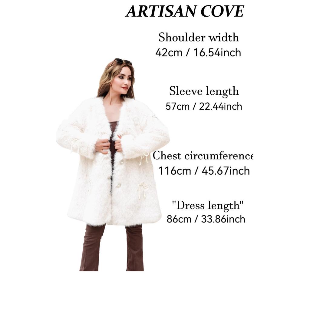 Retro Winter Medium length Coat for Women Imitation Fur