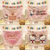 Kawaii Anime Hello Kitty Happy Birthday Wall Hanging Tapestry Cute Fashion Bedroom Background Home Decor Original Tapestries