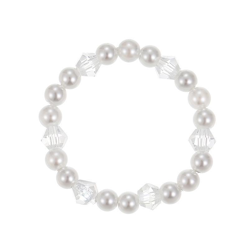 Banyan Tree Pearl Crystal Elastic Ring – Niche Design Stackable Fashion Ring for Women