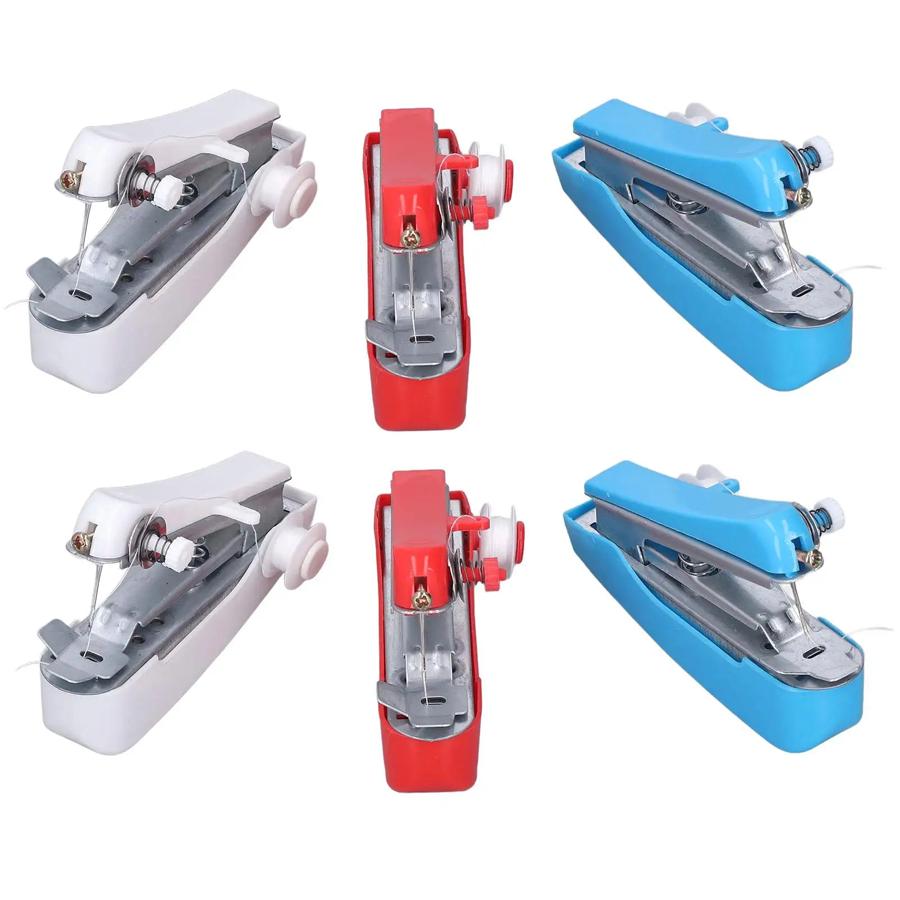 1/2/4pcs Colorful Mini Handheld Sewing Machine Portable Handheld Sewing Supplies for Household Clothes Thin Fabric  XJM