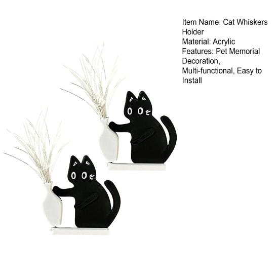 1/2Pcs Cat Whiskers Holder Refrigerator Magnet Cat Hair Miniature Vase Collector Container Pet Memorial Keepsake Decoration