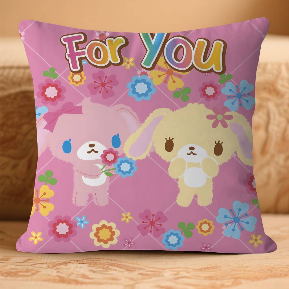 

S-sugarbunnies Аниме Наволочка Съемный Моющийся Чехол для Подушки – Всесезонный Мягкий Лен 16x16Inch