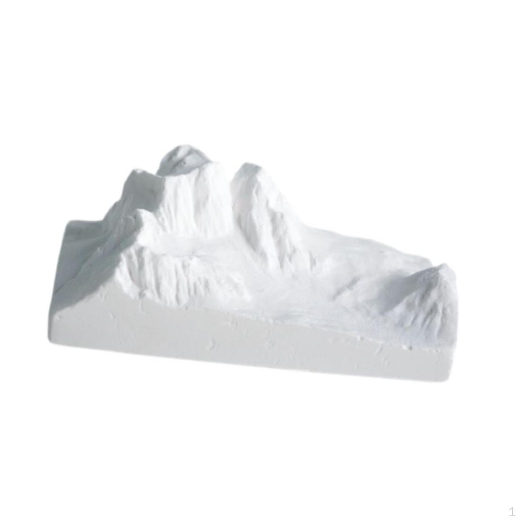 Ornament Snow Mountain Statue Collection Plaster Photo Props Artwork Figurine for Bookshelf Desktop
