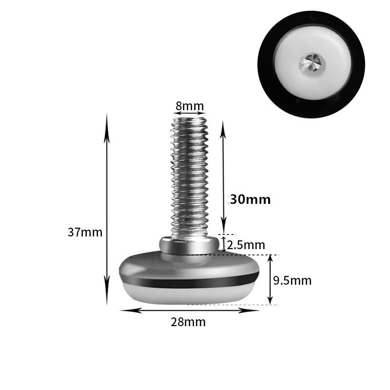 Stainless Steel Adjustable Furniture Feet Nylon Base Levelers, for Sofa, Table, Chair, Cabinet, Workbench of Leveling Feet