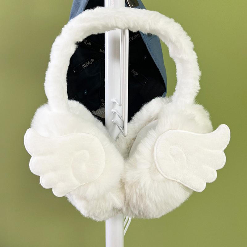 

Y2K Мягкие плюшевые наушники-крылья ангела для сохранения тепла ушей, зимние наушники для женщин, защита ушей с клапанами для улицы, чехол для ушей A1