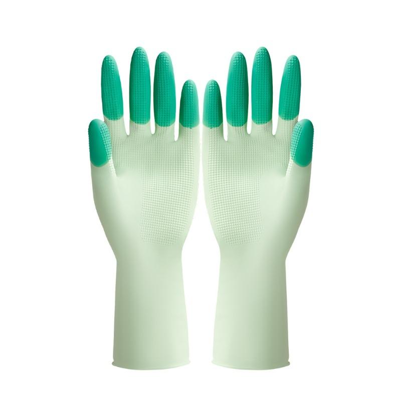 Verdickte Gummihandschuhe, Langlebig, Wasserdicht, Sauber, Zum Spülen, Wäschewaschen und in der Küche, Lang anhaltende Schutzhandschuhe für den Hausgebrauch