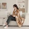 Wearable Plaid Fleece Blanket With Button Winte Warm Nap Blanket Throws On Sofa Bed Travel Thicken Bedroom Office Scarf Blanket