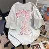 Reines Baumwoll-Kurzarm-Herren-T-Shirt Nationaler Trend Vielseitige Mode Locker Sommer Trendiges Design Druck Gleicher Stil