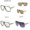 Elegant Flat Top Square Retro Vintage Big Oversized Aviator Sunglasses For Driving And Outdoor Sports