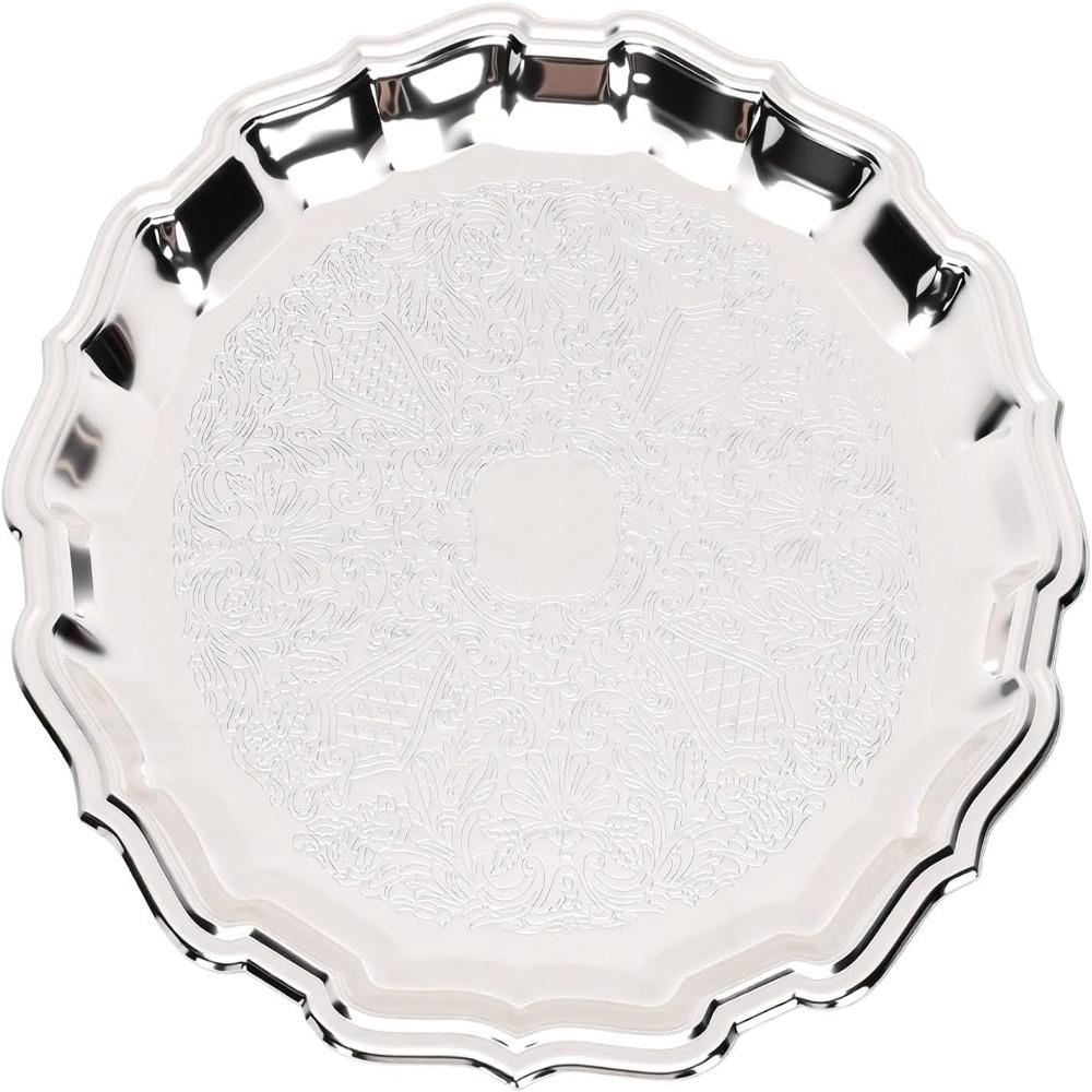 Alloy Serving Platter Solid Food Platter Stylish Fruit Tray For Party