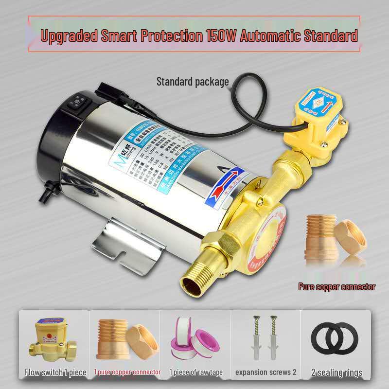 Edelstahl Automatische Druckerhöhungspumpe für Warm- & Kaltwasserhahn: 90/100/120/150W Ganzhaus-Rohrleitungsheizung.