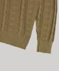 AT THE MOMENT Garment-Dyed Cotton Cable Knit_Khaki
