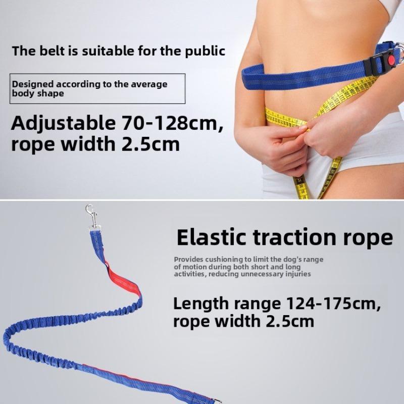 Pet Supplies Explosion-proof Stretchable Nylon Belt, Dog Walking and Running Leash, Multi-functional Dog Collar