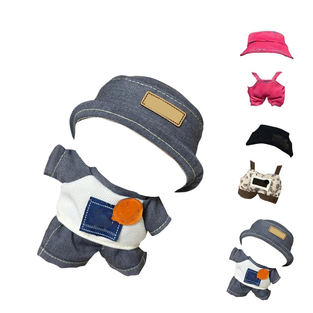 First And Second Generation Baby Clothes 17cm Doll Sitting Party Clothes Accessories Overalls