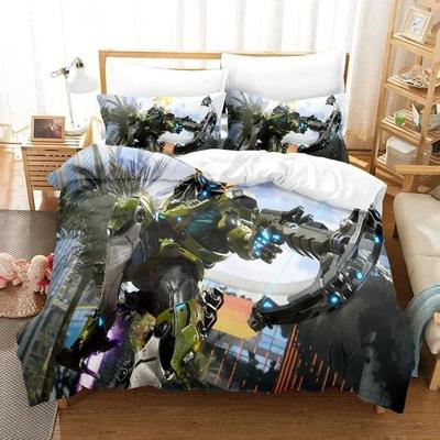 3D Game Bed Sheet Sets Exoprimal Bedding Set Printed Bed Set With Pillowcase Duvet Cover Soft Queen King Size Bedclothes Home