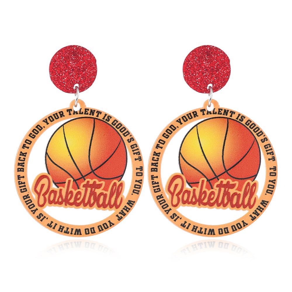 Creative Sports Earrings: Basketball, Football & Volleyball Designs
