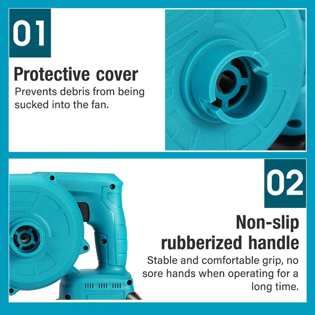 Cordless Electric Air Blower Vacuum Cleannig Blower with 19800mAh Battery Leaf Computer Dust Collector For 18V