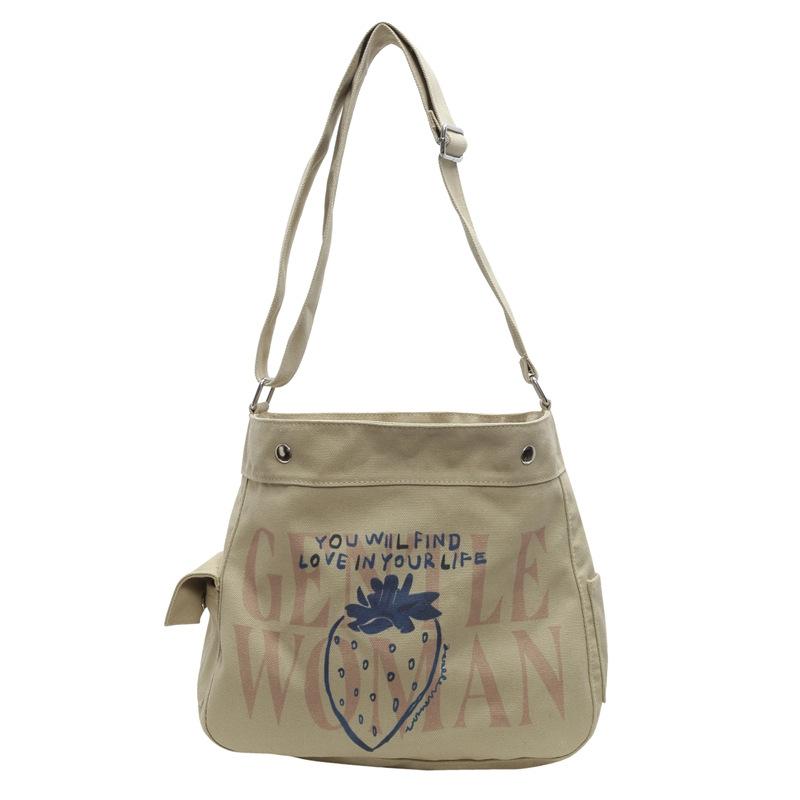 

Милая сумка-мессенджер с клубничным принтом, сумка через плечо в форме сердца для девочки, модная сумка-тоут для поездок на работу с мягкой лицевой стороной One size хаки