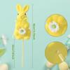 Fabric Foam Material Easter Rabbit Ornament Unbreakable Design Colorful Flocking Flocking Bunny Ornament Desktop Size