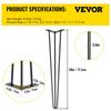 Hairpin Table Legs 28 inch Black Set of 4 Desk Legs Each 220lbs Capacity Hairpin Desk Legs 3 Rods for Bench Desk Dining End Table Chairs Carbon Steel