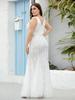 Klasyczne suknie wieczorowe typu fishtail Ever-Pretty Plus Size z dekoltem w szpic i cekinami dla kobiet