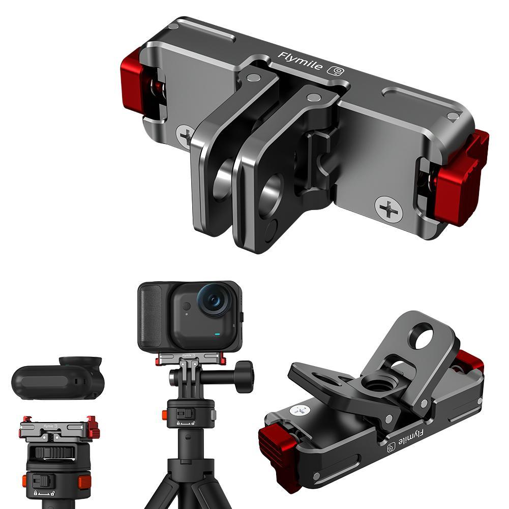 Magnetic Quick Release Adapter Mount For Insta360 Go Ultra With 1/4" Screw Holes Rechargeable Thumb Sports Camera Accessories