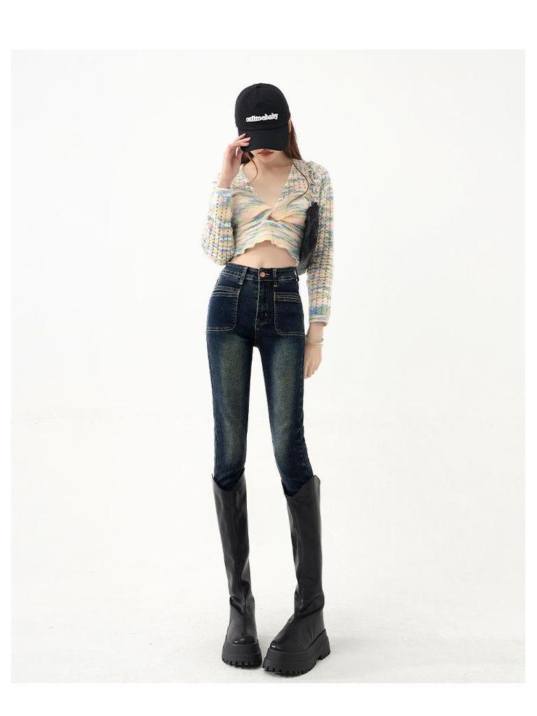 Cozy High-Waisted Butt-Lifting Skinny Jeans for Women