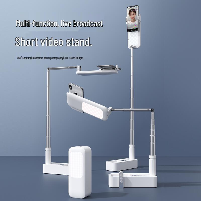 

V6 Mobile Streaming Stand with Fill Light & Charging Case for Overhead Shots and Selfies