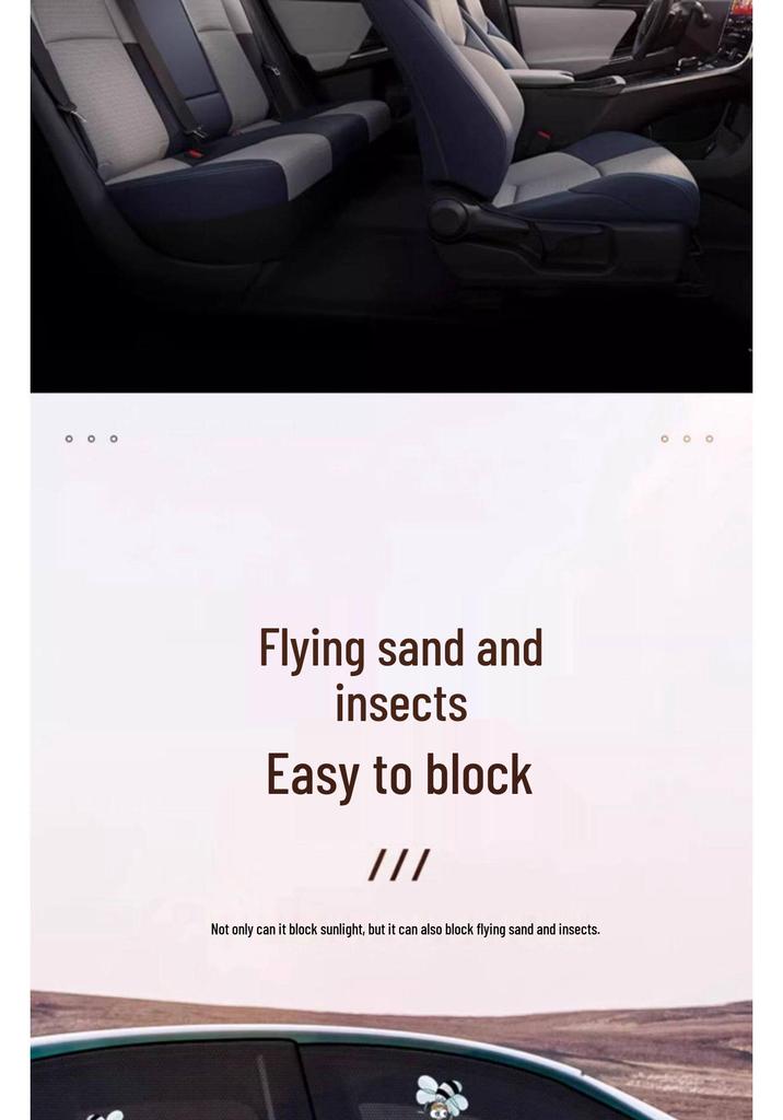 Car Anti-Mosquito Window Sunshade and Insect-Proof Net