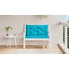 Garden Bench Cushions 2 Pcs. Turquoise 100 X 50 X 7 Cm Fabric