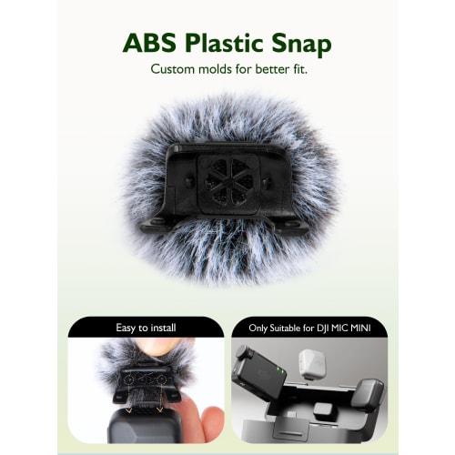 Furry Microphone Windscreen for DJI Mic Mini - Microphone Wind Muff for DJI Mini Reduces Wind Noise and Keeps Your Microphone Clean (Gray)