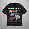 Vintage Born In The 80's Raised In The 90's Apparel T Shirt for Men Women Washed Style Tee Shirts Clothes