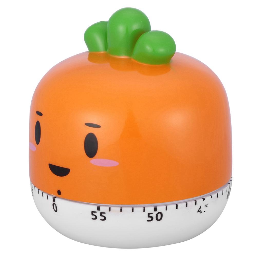 Mechanical Cooking Timer Manual Vegetables Shape Counters for Kitchen Timing Tool(Orange)