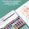50/72/90/100/128 Color Watercolor Pigment Kit Portable Foldable Travel WaterColor  Nail Art