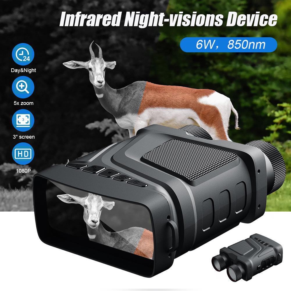 R12 1080p/4k Uhd 10m Pixels Telescope 5x Zoom Digital 300m Infrared Night Vision Binocular For Hunting Camping