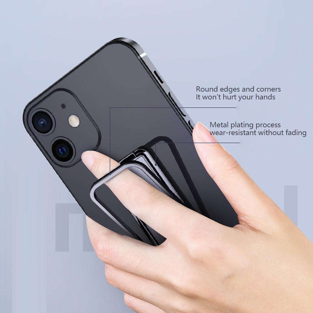 Metal Universal Finger Ring Phone Holder Stand Bracket Mini Phone Holder 360 Degree Rotating for Mobile Phone Pad Back Sticker