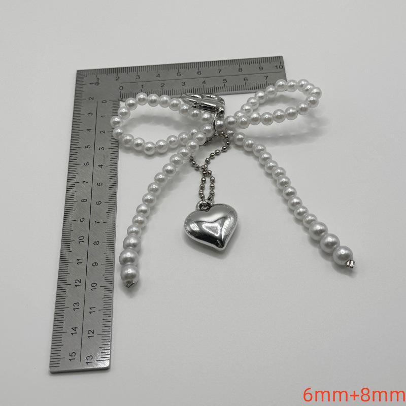 Korean Pearl Bow Shoe Buckle: Versatile Pearl String Shoe Accessory for Sneakers