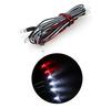 SHEAWA Kit de Luzes LED de 5mm com 6 Peças para Carros RC, Vermelho e Branco, Peças de Modificação