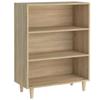 812243 vidaXL Buffet Sonoma Oak 69.5x32.5x90 Cm Engineered Wood