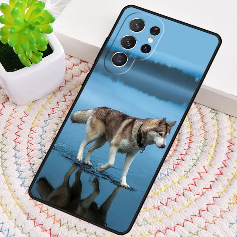 Siberian Husky Sled Dog TPU Phone Case For Samsung Galaxy Note 10 Pro S26 S25 S24 S23 S22 Ultra Plus S21 FE S20 Shockproof Cover