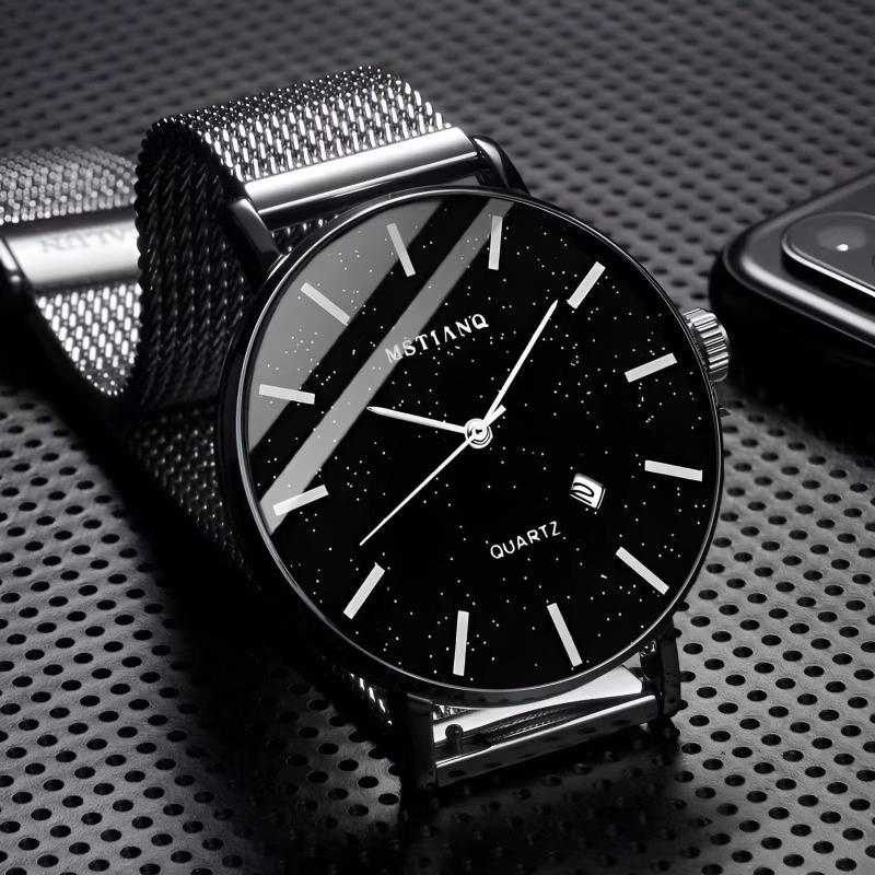 Men'S Watch Male Student Quartz Watch Trend Junior High School College Student Luminous Fashion High Value Quartz Watch