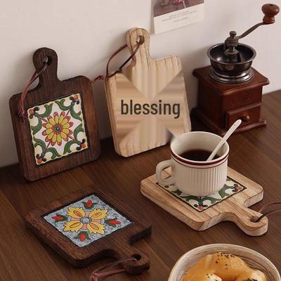 Retro Solid Wood Tile Trivet
