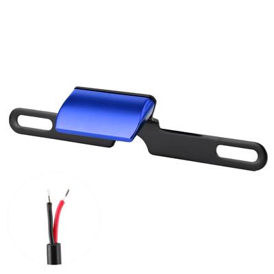 Luz de Matrícula Universal para Motocicleta Aluminio CNC Luz Trasera 6 LED Iluminación de Montaje Trasero Azul
