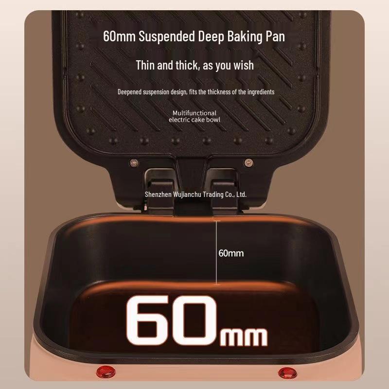 New Model Multi-Functional Electric Pancake Maker: Double-Sided Heating Crepe Maker and Frying Pan with Deepened Enlarged Baking Surface.