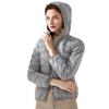 Light down jacket women's short autumn and winter new hooded fashion slim thin large size coat