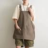 New Double-Sided Kitchen Apron Waterproof Adjustable Waist Apron Unisex Pure Color Chef Apron Household Kitchen